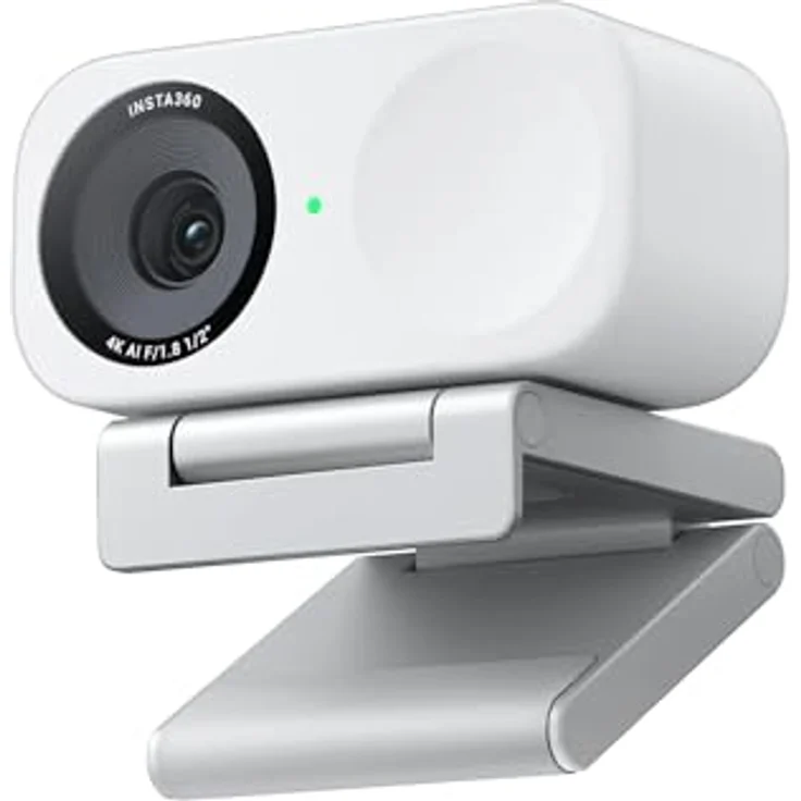 INSTA360 Link 2C Polarweiß, KI-gesteuerte 4K-Webcam mit HDR-Technologie und automatischem Zoom – Bild 1