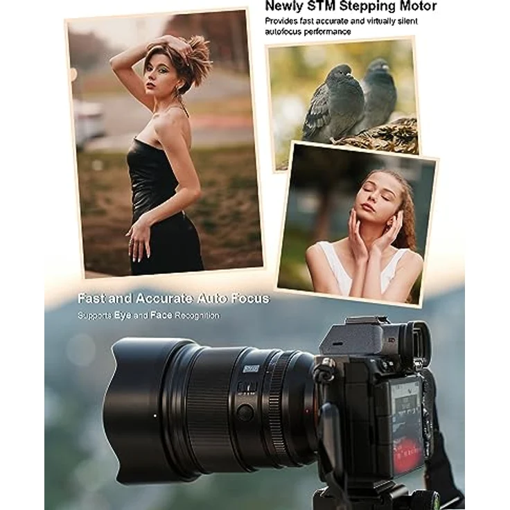 VILTROX 75mm f/1.2 F1.2 PRO Autofokus Objektiv für Sony E-Mount Ultra Weitwinkel APS-C Prime Objektiv kompatibel mit Sony E-Mount spiegellosen Kameras A7M/R/S Serie A7Cc A9 A1 A6x00 Fs5 – Bild 4