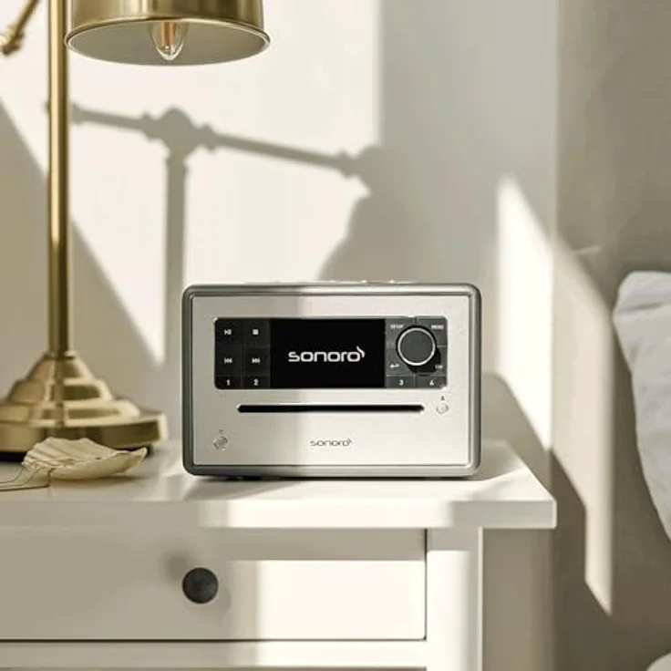 sonoro Elite Internetradio mit CD-Player & Bluetooth, UKW/FM, DAB Plus, Dualer Wecker, Matt Graphit – Bild 4