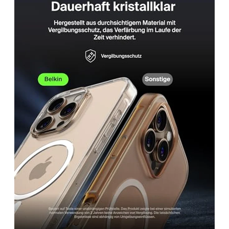 Belkin SheerForce iPhone 16 Pro Max Hülle, MagSafe-kompatible, kratzfeste, transparente Handyhülle mit stoßfestem Schutz – Bild 5