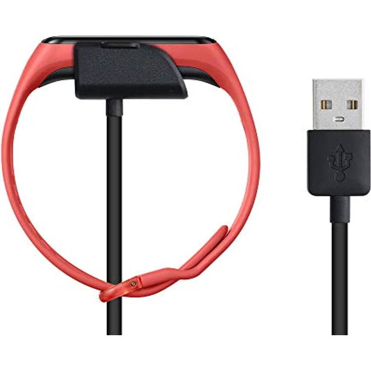 kwmobile USB Kabel Charger kompatibel mit Samsung Galaxy Fit 2 Ladekabel - Fitness Tracker Ersatzkabel, 100 cm lang, Schwarz – Bild 4