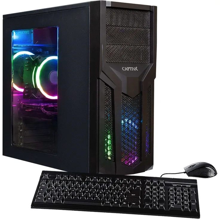 Captiva Power Starter R80-008 TFT Bundle AMD Ryzen 5 32GB DDR4 1TB SSD, Schwarz