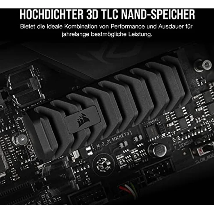 CORSAIR MP600 PRO XT - Solid-State-Disk - verschlüsselt - 2 TB - intern - M.2 2280 - PCI Express 4.0 x4 (NVMe) - 256-Bit-AES - integrierter Kühlkörper – Bild 4