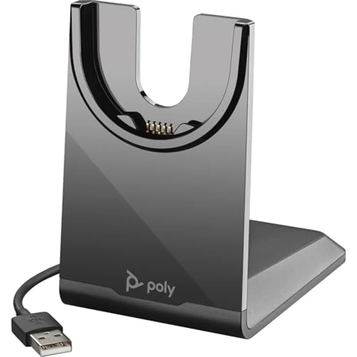 Poly Ladeschale Voyager 43, Ersatzladestation für Voyager Focus 2 und 4300, schwarz, USB-A, 5V/2A – Bild 2