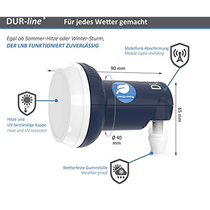 DUR-line Blue ECO Single LNB 1 Teilnehmer/Sat-Receiver – Bild 3