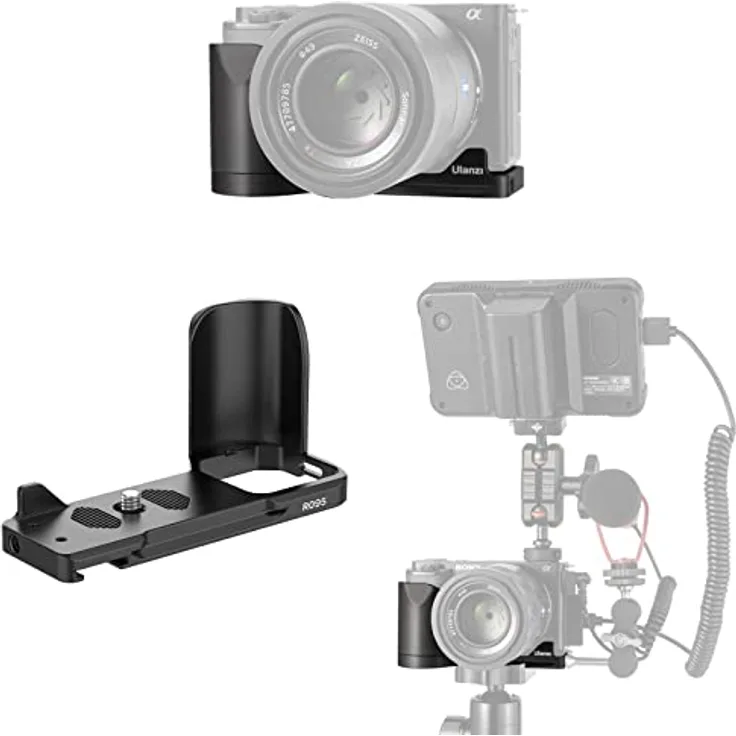 Ulanzi R095 L-Plate Handle für Sony ZV-E10, Batteriegriff mit ergonomischem Design und langlebiger Aluminiumlegierung