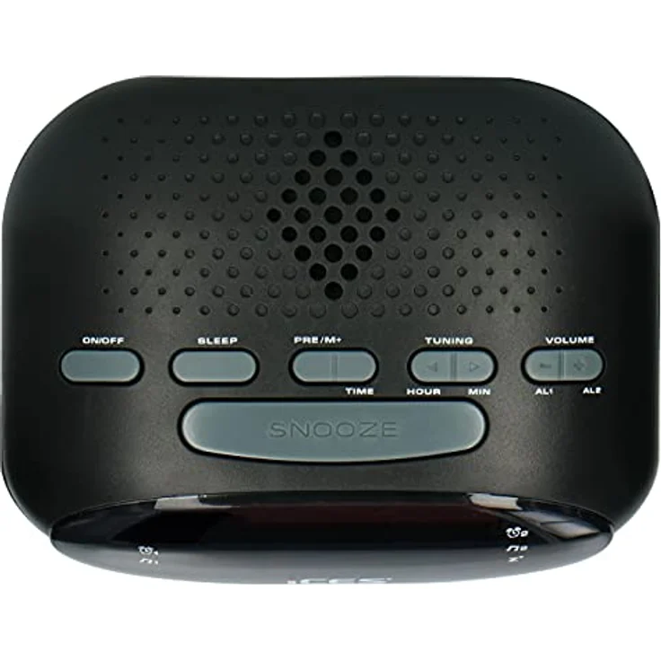 iS ICR-210 Uhrenradio (2X Weckzeiten, Schlummerfunktion, Sleeptimer) schwarz – Bild 3