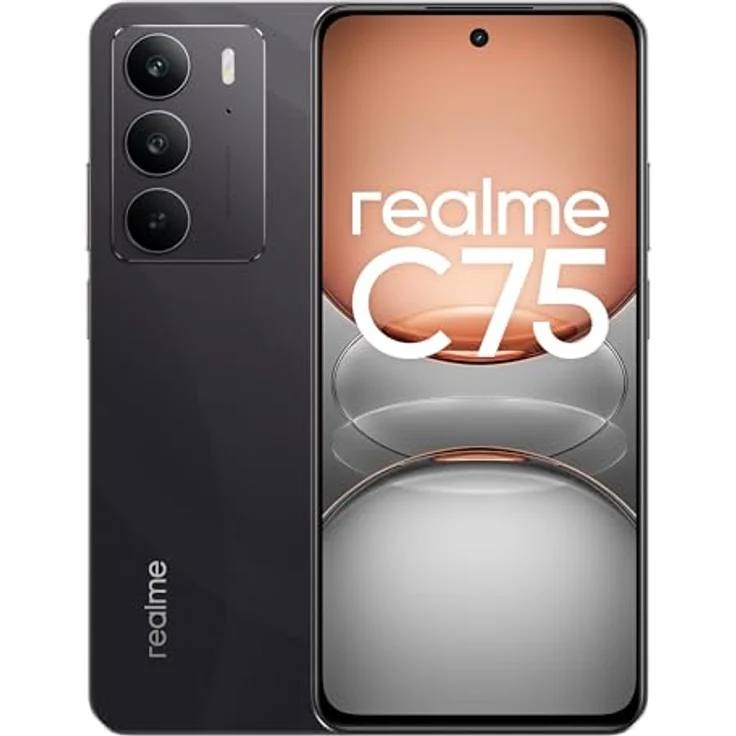 Realme C75 Dual SIM 128GB, 8GB RAM, Storm Black - IP69-Zertifizierung, 6000-mAh-Akku, 50-MP-Kamera – Bild 2