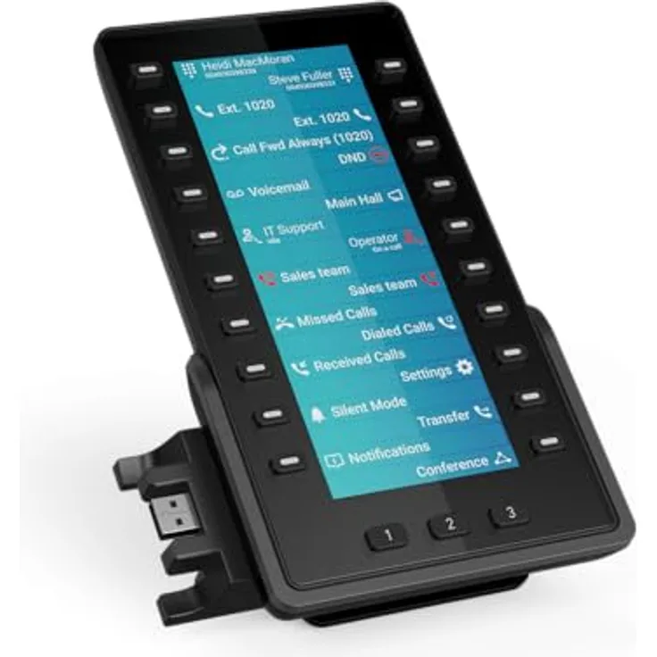 Snom D8C Erweiterungsmodul USB für D865, D862 und D815W, 17,2 cm TFT-Farbdisplay, 60 programmierbare Tasten, schwarz