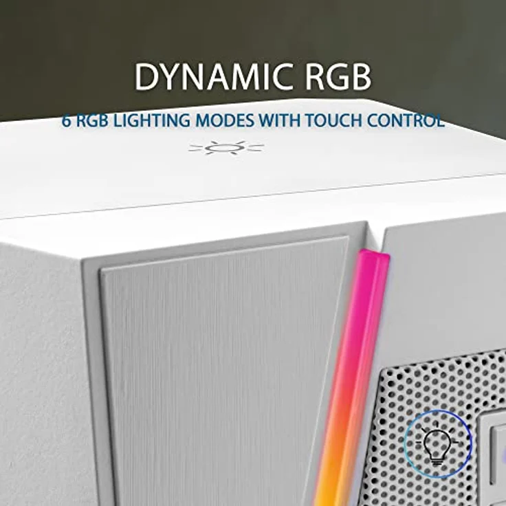 Mars Gaming MS7W, RGB Lautsprecher, Bluethooth 5.0 + Jack 3.5, DSP Sound 20W, Weiß – Bild 5