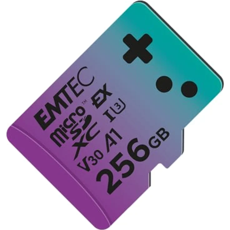 Emtec mSD 256GB UHS-I U3 V30 A1 EXPRESS, Hochleistungs-microSD-Karte für 4K-Videoaufnahmen und Spiele, Mehrfarbig – Bild 3