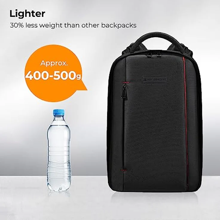 K&F CONCEPT Fotorucksack, wasserdicht mit Laptopfach für Canon Sony Nikon Olympus, Größe M, schwarz – Bild 5