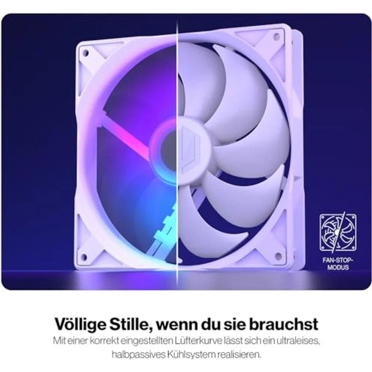 ENDORFY Stratus 140 White PWM ARGB, 140 mm ARGB Gehäuselüfter mit automatischem Lüfterstopp, PWM-Steuerung und hohem Luftstrom – Bild 5