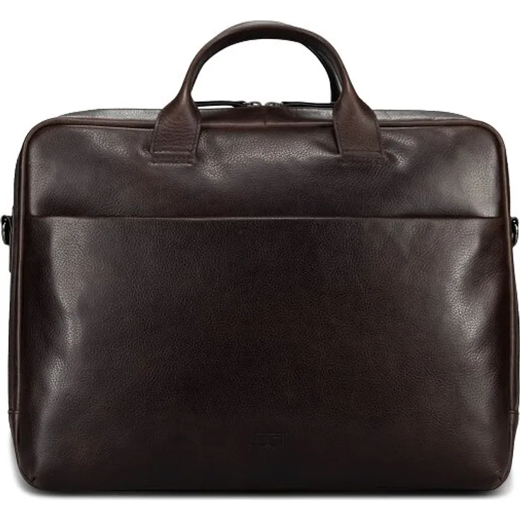 Jost London Aktentasche Leder mit Laptopfach, 40 cm, braun, 100% Leder