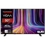 Telefunken QLED Fernseher VIDAA QU50VP750S, 50 Zoll 4K UHD Smart TV mit Dolby Vision, Dolby Atmos, Triple-Tuner, LED TV schwarz, 6 Monate HD+ inkl.