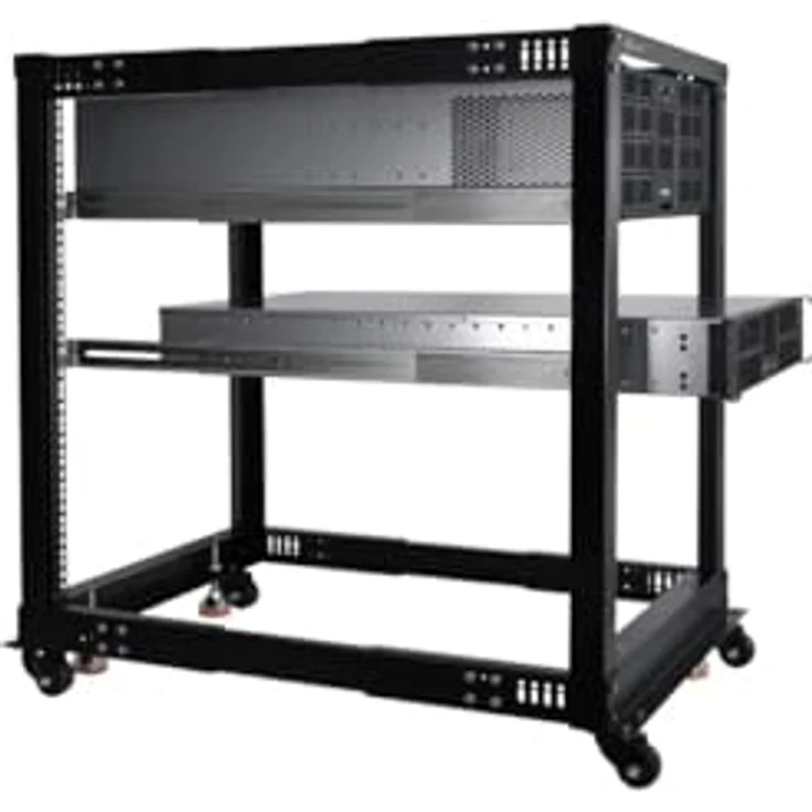 Alphacool 13736 ES 19" Open Frame Serverrack 15HE Verstellbare Tiefe Server Rack Gehäuse – Bild 3