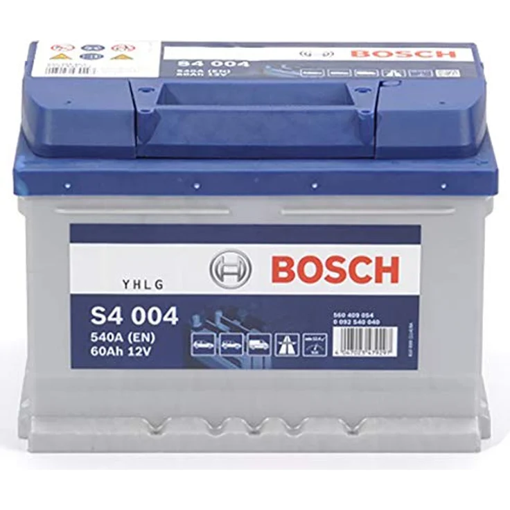 Bosch S4 004 Autobatterie, 12V 60Ah 540A, wartungsfrei für Klein- und Mittelklasseautos – Bild 2