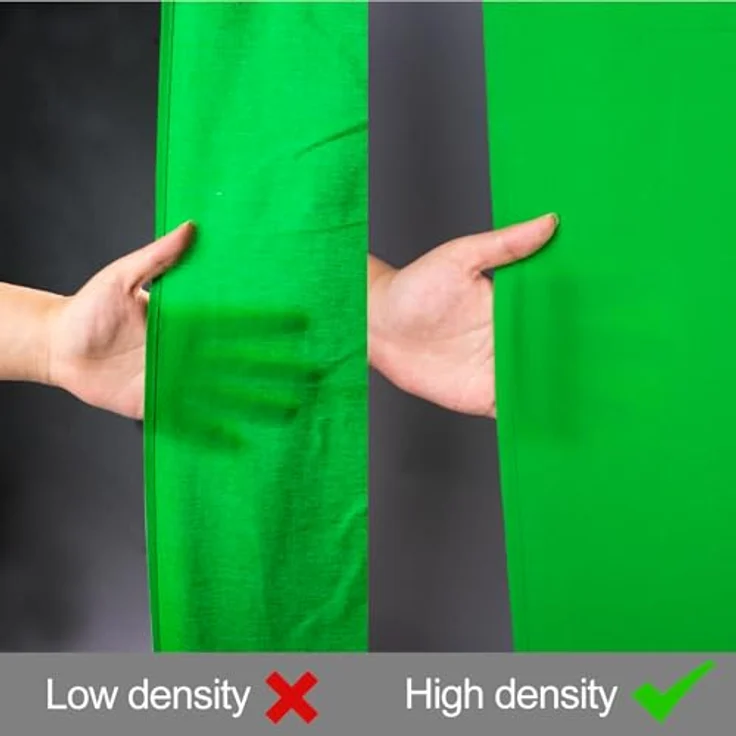 EMART Greenscreen Hintergrund 2,4 x 3 m, Chromakey Green Screen mit 4 Clips, waschbar, für YouTube und Streaming – Bild 2