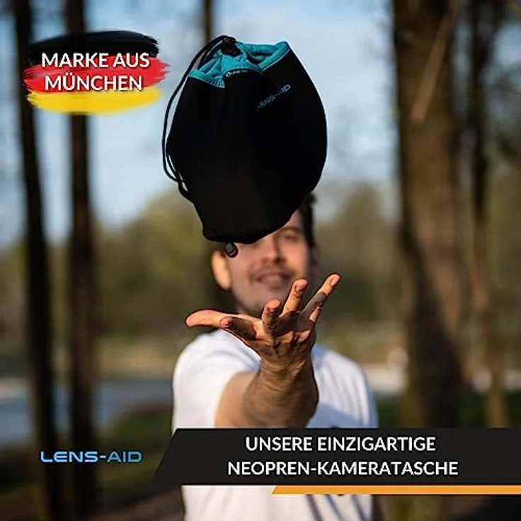 Lens-Aid Neopren Kamerabeutel mit Fütterung zum Schutz der Kamera-Ausrüstung, Kameratasche für Rucksack und Handtasche als Einschlagtuch-Ersatz (L)… – Bild 2