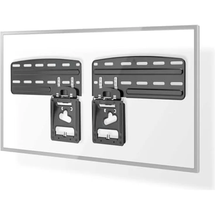 NEDIS Feste TV-Wandhalterung - 43-85" - Mikrowandabstand - Stahl - Schwarz – Bild 2