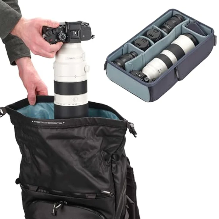 Shimoda Core Unit - Mirrorless - XL30 RST (520-453), Rucksack-Innenleben für spiegellose und DSLR-Kameras bis 12 cm Höhe, wasserabweisend, umfangreicher Zugang – Bild 4
