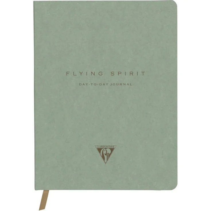 CLAIREFONTAINE Einsteck-Fotoalbum 5x Journal, 19x25 cm, 96 Blätter, graugrün, Kollektion Flying Spirit mit poetischen Illustrationen
