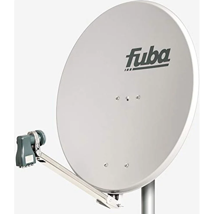 Fuba DAL 808 G Sat-Anlage, 74 cm Alu Sat-Schüssel in Grau, Octo LNB DEK 817 für 8 Teilnehmer, HDTV- und 4K-kompatibel – Bild 2