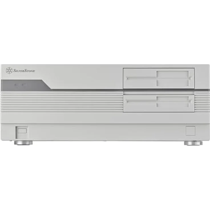 Silverstone FLP01 PC-Gehäuse, HTPC, SSI-CEB/ATX mit verstecktem I/O, 1x USB-C, 2x USB-A, 3,5-mm-Klinkenbuchse - weiß – Bild 2