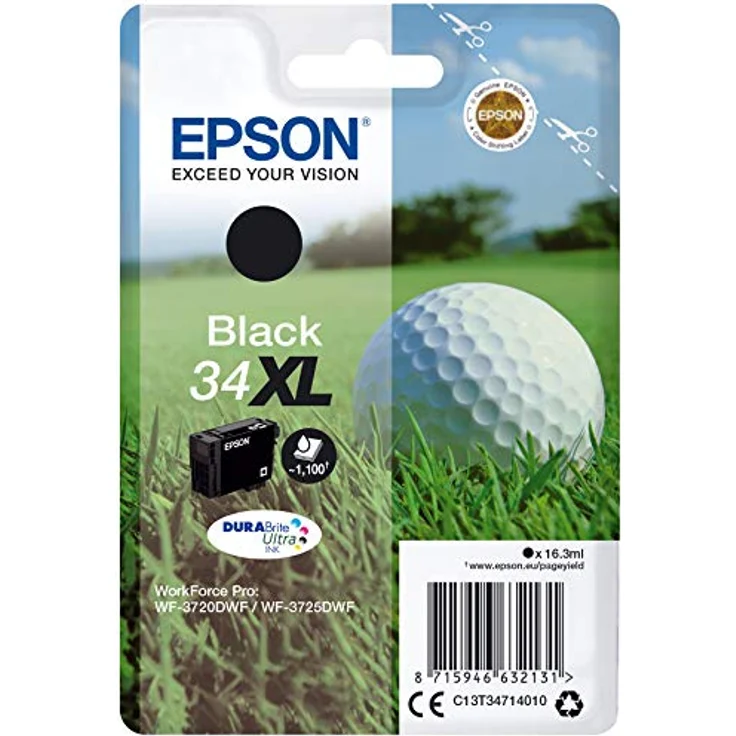 Epson Original 34XL Tinte Golfball (WF-3720DWF WF-3725DWF) schwarz – Bild 2