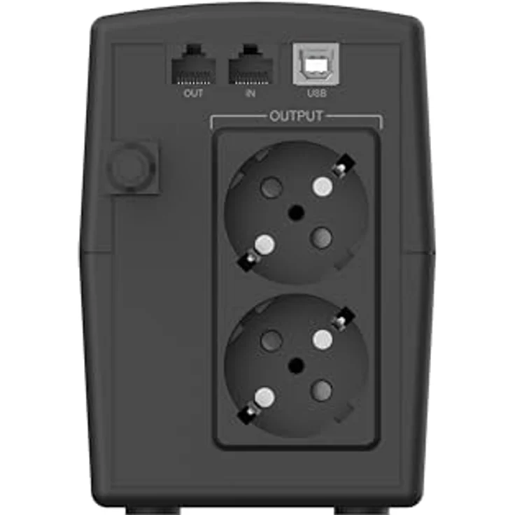 Conceptronic ZEUS07ES 1000 VA 600 W USV, HID USB, AVR, Schuko x 2, RJ45 EIN-/Ausgang, schwarz – Bild 3