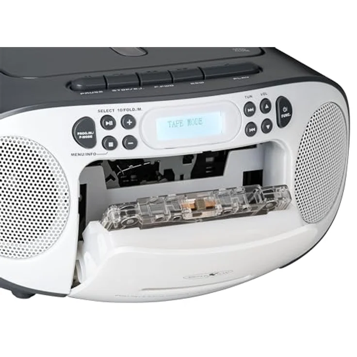 Reflexion CD-Radio DAB+, DAB, UKW AUX, CD, DAB+, Kassette, UKW, USB Weiß, Grau – Bild 3
