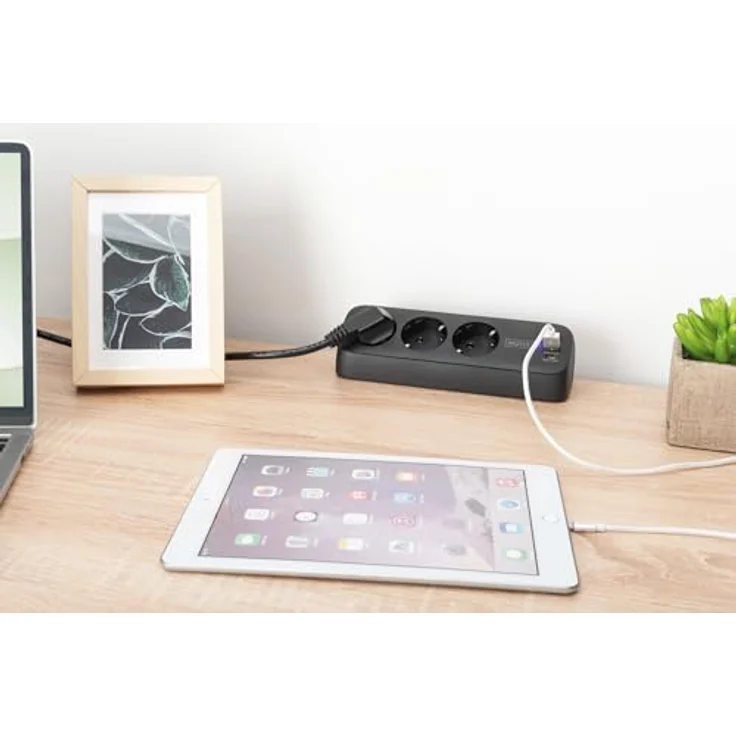 Digitus 3-fach Office-Steckdosenleiste mit 2x USB-A und 1x USB-C, Schwarz, 1.50 m, CEE 7/3, erhöhte Sicherheit – Bild 9