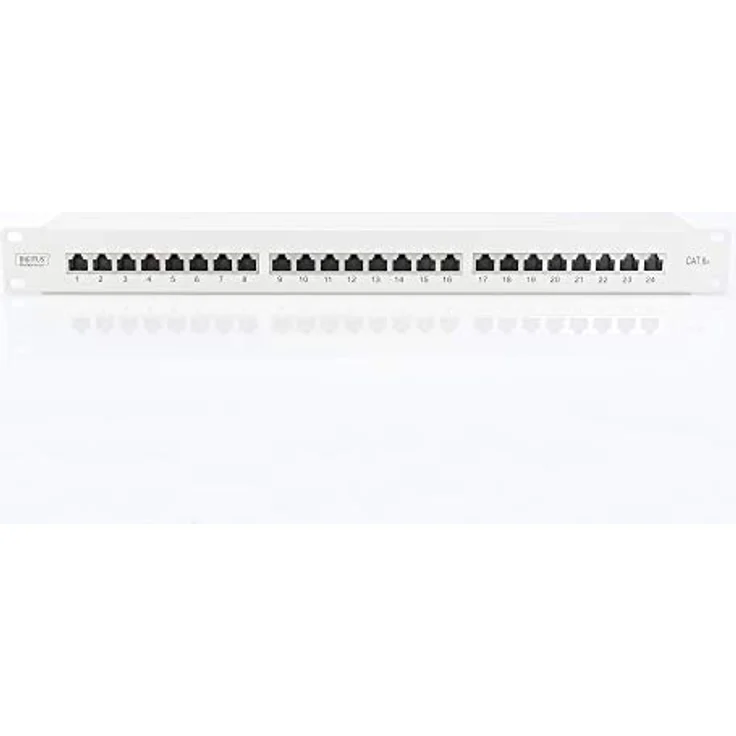 DIGITUS LSA Patch-Panel Cat-6A - 24 Ports - 1 HE - Geschirmt - Klasse EA - Staubschutz-Klappe - Schwarz RAL 9005 – Bild 2