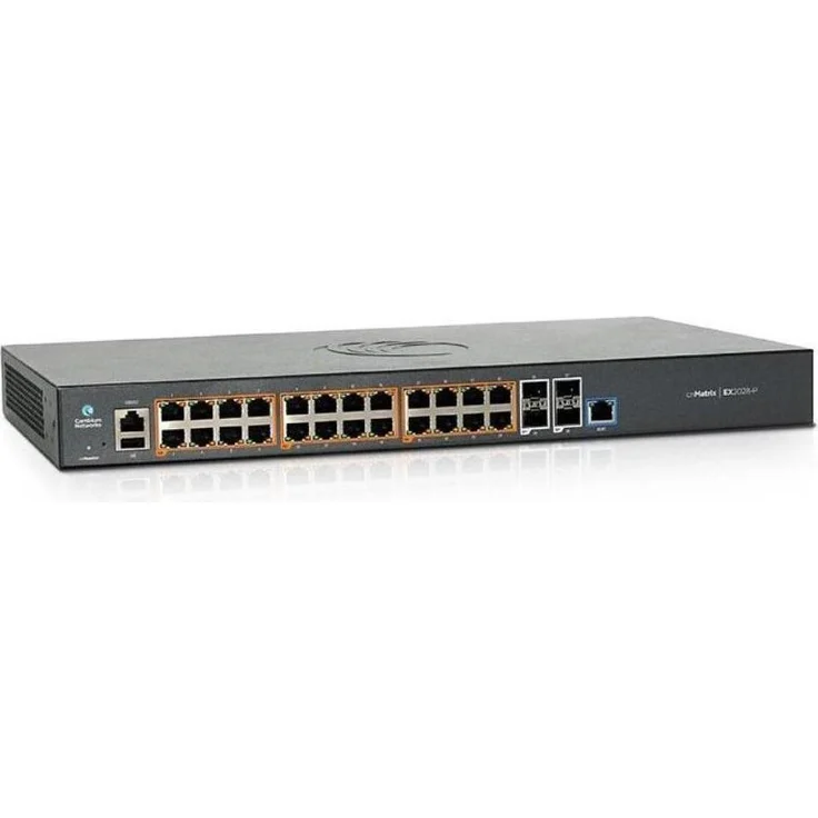 Cambium Networks cnMatrix EX2028-P, L2/L3 PoE-Switch mit 28 Ports, 400 W PoE-Budget, Rackmount, Metallgehäuse