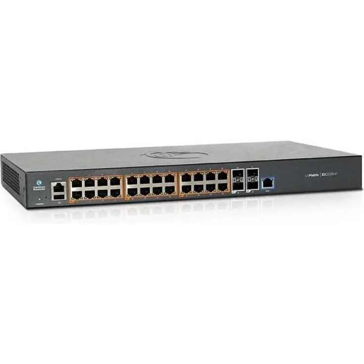 Cambium Networks cnMatrix EX2028-P, L2/L3 PoE-Switch mit 28 Ports, 400 W PoE-Budget, Rackmount, Metallgehäuse