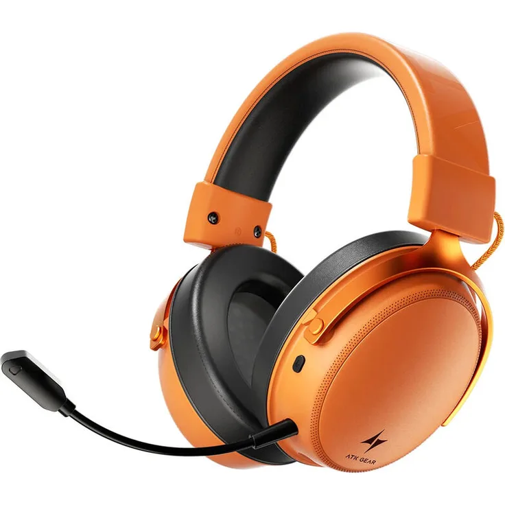 ATK N9 Ultra Wireless Gaming-Headset, kabelloses Esports Headset mit niedriger Latenz und hochwertigem Mikrofon, orange