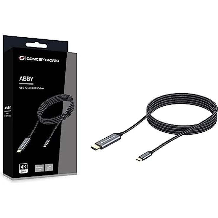 CONCEPTRONIC ABBY10G USB-C-auf-HDMI-Kabel, Stecker auf Stecker, 4K60Hz - Preisvergleich