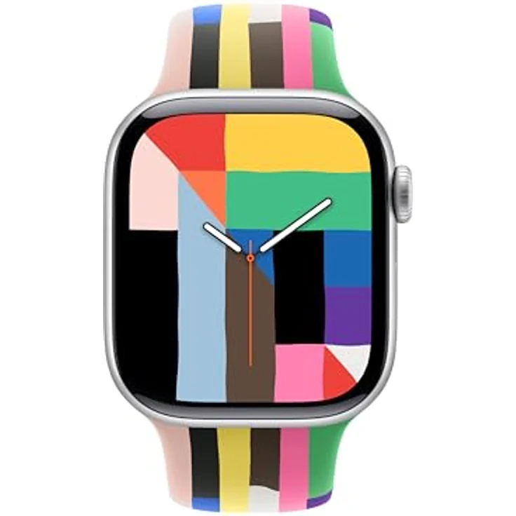 Apple Watch Band - Sportarmband - 42 mm - Pride Edition M/L - farbige Streifen, designed with pride in California – Bild 3