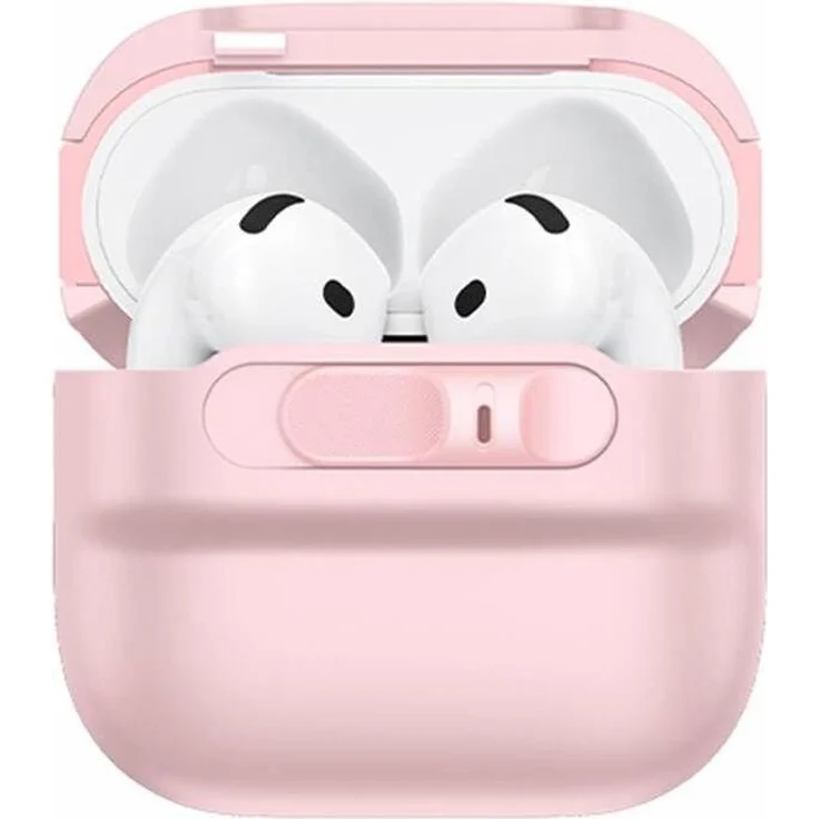 ESR Pulse HaloLock Magsafe Case für AirPods 4, pink - Robuste Schutzhülle mit starkem Magnet und praktischem Riemen