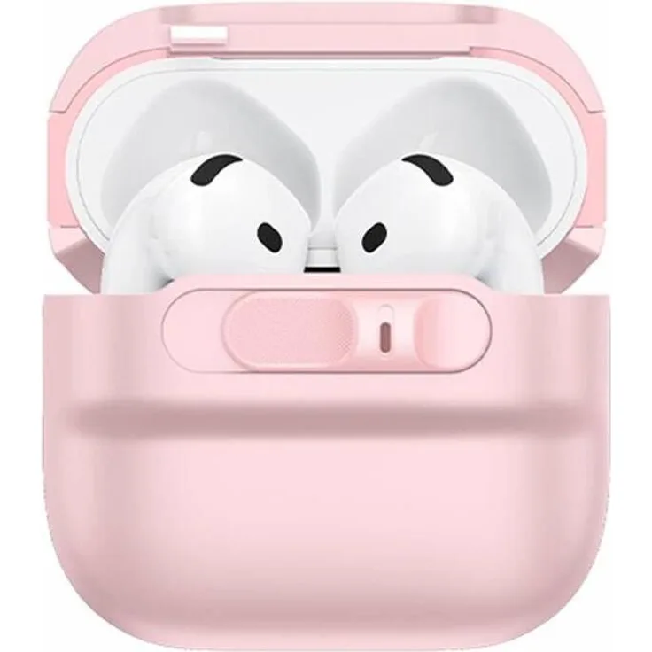 ESR Pulse HaloLock Magsafe Case für AirPods 4, pink - Robuste Schutzhülle mit starkem Magnet und praktischem Riemen