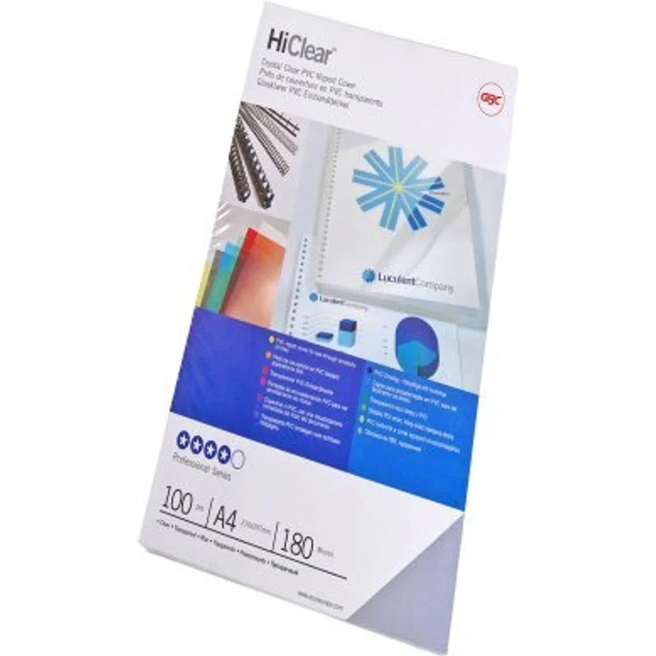 GBC HiClear Einbandfolien, 150-300 Mikron, kristallklar, verschiedene Formate A3, A4, A5 – Bild 3