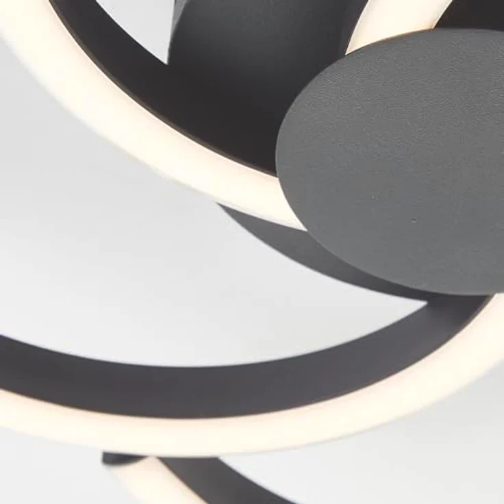 Brilliant LED Deckenleuchte Fico LED Deckenlampe, 34 cm, 2300 lm, 3000 K, Aluminium, schwarz - Energiesparende Deckenbeleuchtung mit modernem Design – Bild 3