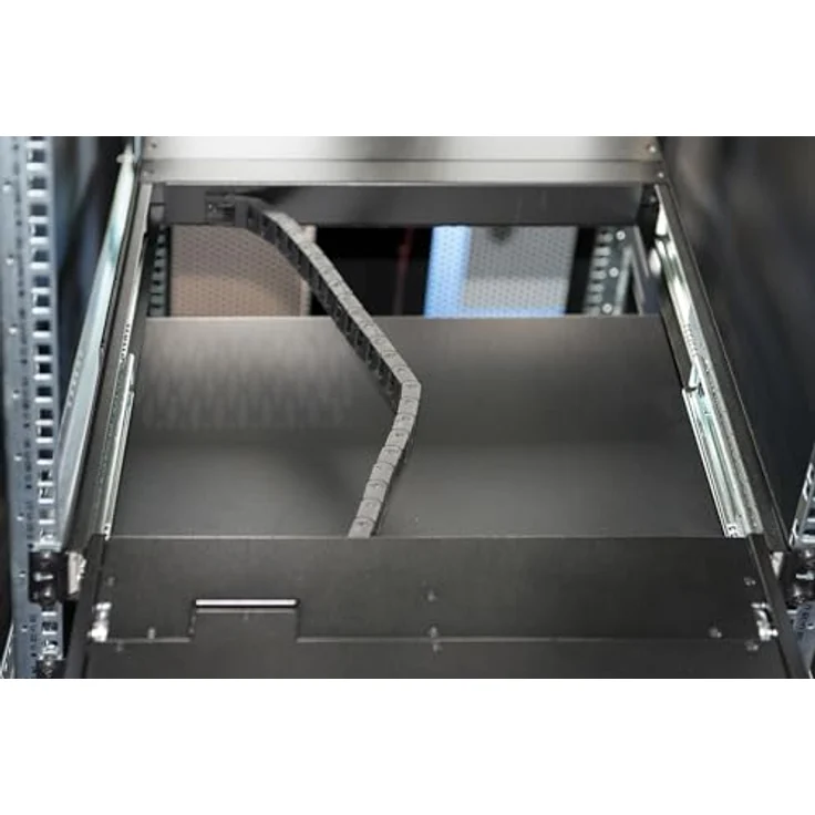 Digitus 19" HD TFT KVM-Konsole, 16-Port VGA KVM-Switch mit US-Tastatur, Schwarz – Bild 6