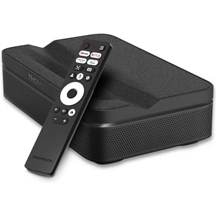 Thomson Sirius PG55B, tragbarer UHD-Laserprojektor mit 600 lm Helligkeit, Google-TV und Akku, Schwarz – Bild 2