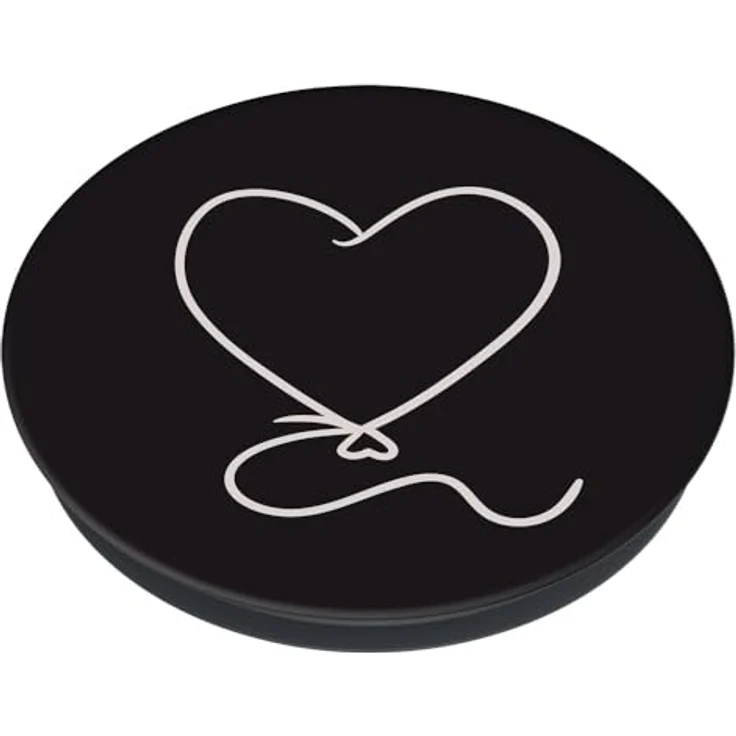 POPSOCKETS PopGrip Basic Heart Balloon, Handyhalterung in Schwarz mit einziehbarem Griff und Ständerfunktion – Bild 3