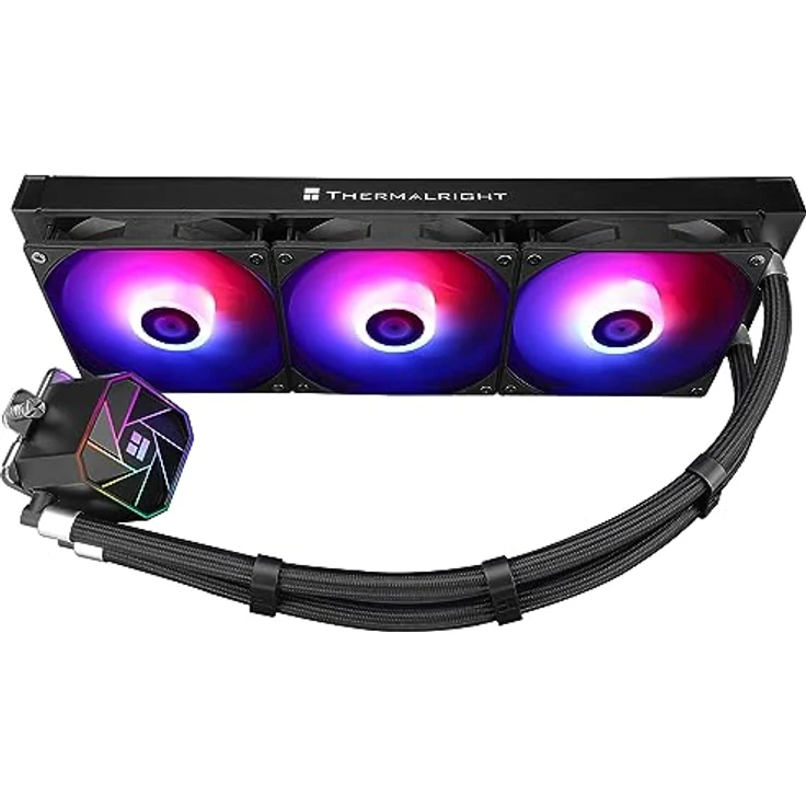 Thermalright WAK Aqua Elite 3, CPU Wasserkühler mit mehrfarbiger LED-Beleuchtung, 120 mm Lüfter und maximaler Drehzahl von 3300 U/min, Schwarz – Bild 3
