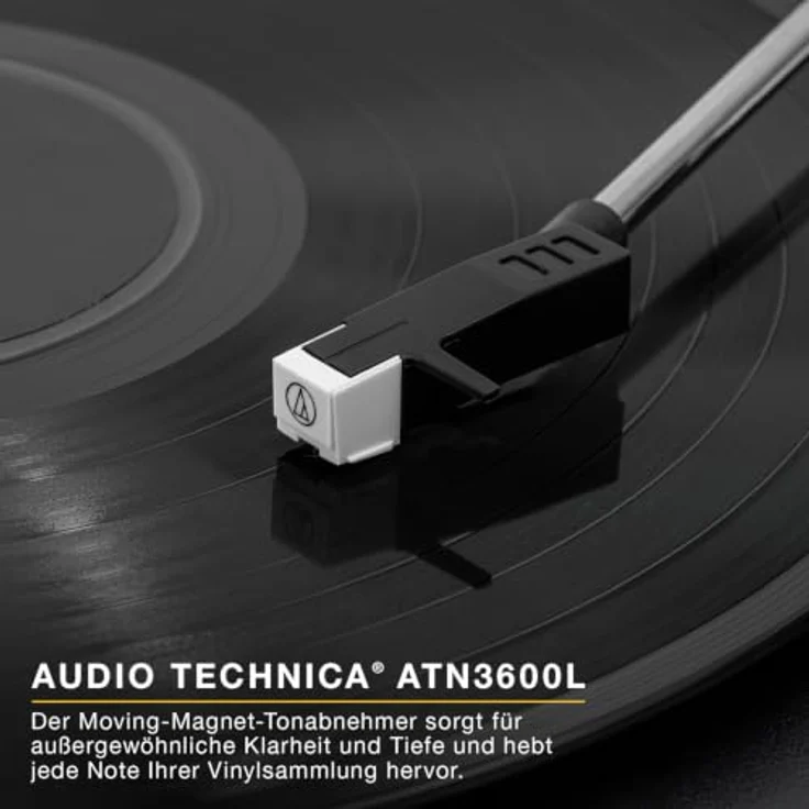 Victrola Eastwood II, halbautomatischer Plattenspieler mit Bluetooth, in Braun, inklusive Staubschutzdeckel – Bild 6