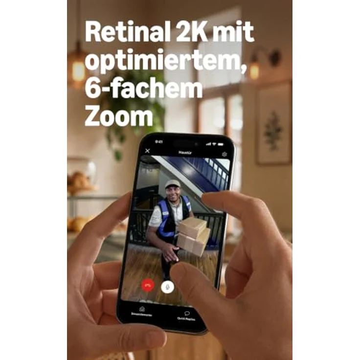 Ring Peephole Camera 2K, kabelloser Video-Türspion mit 6-fach-Zoom, für Türstärken 32,5–60 mm, selbstinstallierbar, ideal für Mieter – Bild 3