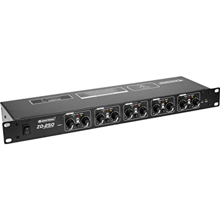 Omnitronic ZD-250B Zonen-Verteiler, Mischpult für Studio- und Livemixer, Schwarz - präzise Signalverteilung, kompakte Bauweise, robuste Konstruktion – Bild 4