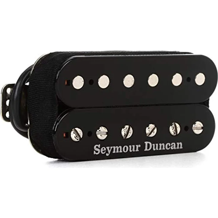 Seymour Duncan Trembucker TB-6 BK, Tonabnehmer für E-Gitarre, hohe Ausgangsleistung, schwarze Keramik-Magnetwicklung, Stegposition, 4-adriges Anschlusskabel – Bild 1
